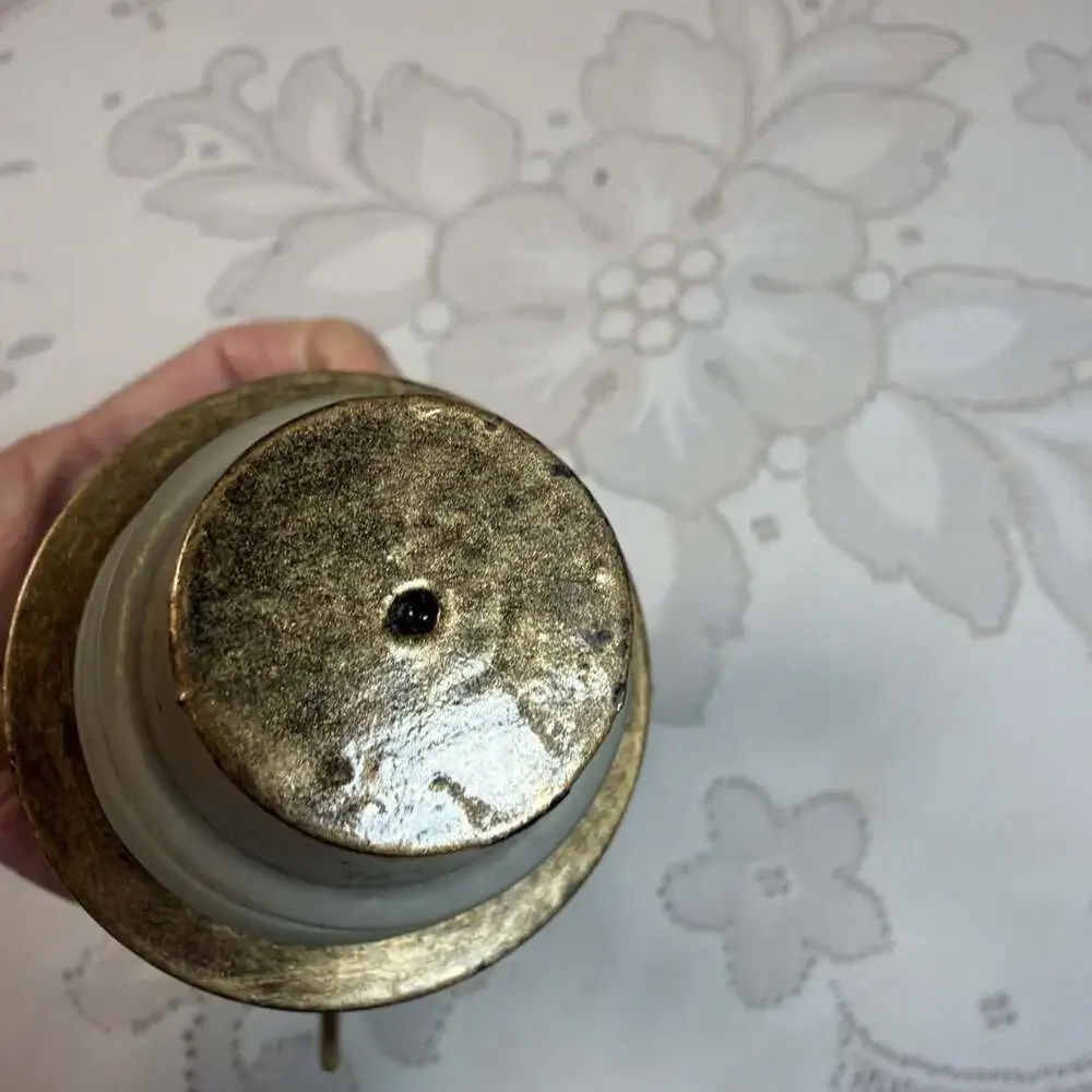 Sazerac Stitches Raw Brass Medallion Wine Bottle Stopper Barware Finial 7”/4”